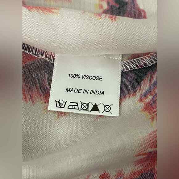 Nordstrom AREA STARS ~ Palm Print Mini Dress In White Multi XS 100% VISCOSE - Picture 6 of 9